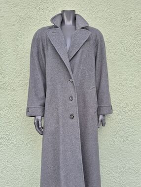 Fashionbila Petite (USA) Ladies Vintage Gray Medium Weight Wool Blend Over Coat